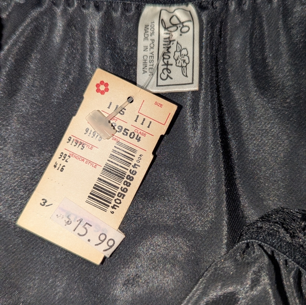 Vintage Jo Intimates Satin Black Panties Medium NWT - Picture 3 of 7